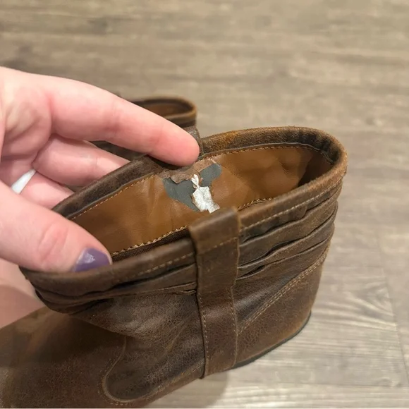 Arizona Jeans Co. Brown Western Ankle Boots with Chunky Heel size 7 - Picture 8 of 11